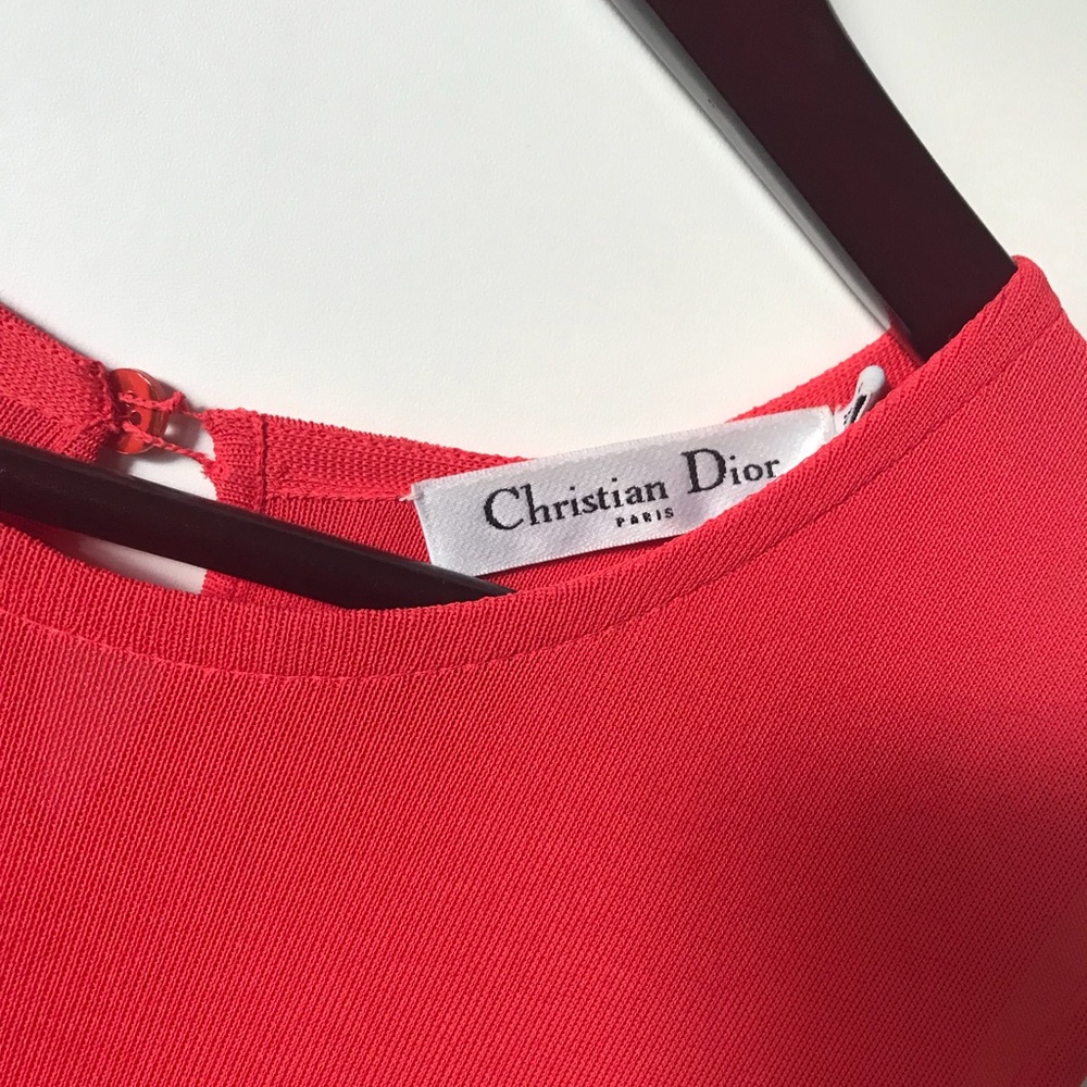 Christian Dior Red+Pink Dress